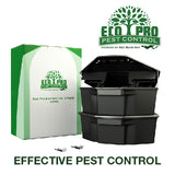 Large rodent bait station box designed for mouse and rat control with a secure enclosed design