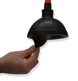 Heavy-duty bathroom plunger from Eco Pro Pest Control for unclogging toilets and sinks in homes and commercial buildings.