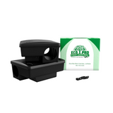 Two weather- and tamper-resistant rat bait stations for indoor and outdoor rodent control with a refillable design, two locks, and key.