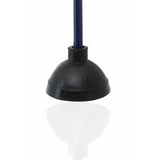 Professional toilet plunger with extra-large black suction cup for powerful suction and clog removal